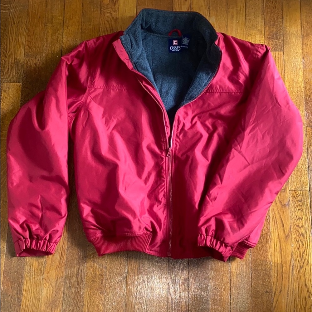 Chaps Red Men's Jacket with Dark Gray Lining